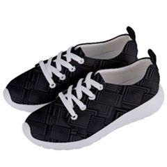 Diagonal Square Black Background Women s Lightweight Sports Shoes by Apen