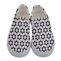 Pattern Star Repeating Black White Women s Canvas Slip Ons View1