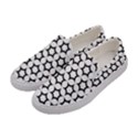 Pattern Star Repeating Black White Women s Canvas Slip Ons View2