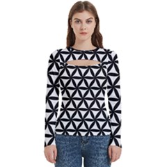 Pattern Floral Repeating Women s Cut Out Long Sleeve T-shirt by Apen