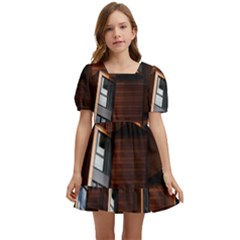 Abstract Architecture Building Business Kids  Short Sleeve Dolly Dress by Amaryn4rt