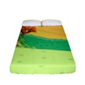 Green Field Illustration Adventure Time Multi Colored Fitted Sheet (Full/ Double Size) View1