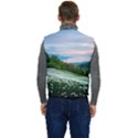 Field Of White Petaled Flowers Nature Landscape Men s Button Up Puffer Vest	 View4