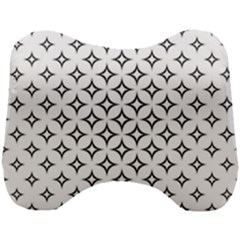 Star Curved Pattern Monochrome Head Support Cushion by Pakjumat