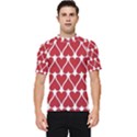 Hearts Pattern Seamless Red Love Men s Short Sleeve Rash Guard View1