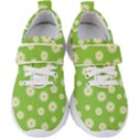 Daisy Flowers Floral Wallpaper Kids  Velcro Strap Shoes View1