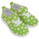 Daisy Flowers Floral Wallpaper Kids  Velcro Strap Shoes View3