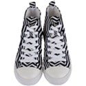 Zigzag Chevron Pattern Women s Mid-Top Canvas Sneakers View1