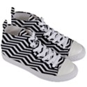 Zigzag Chevron Pattern Women s Mid-Top Canvas Sneakers View3