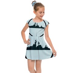 Ship Target Destroyer Warship Kids  Cap Sleeve Dress by Pakjumat