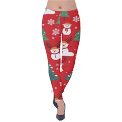 Christmas Decoration Velvet Leggings by Modalart