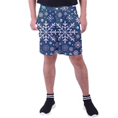 Snowflakes Pattern Men s Pocket Shorts by Modalart