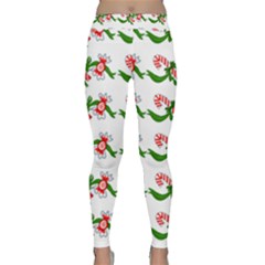 Sweet Christmas Candy Cane Classic Yoga Leggings by Modalart