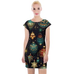 Christmas Ornaments Cap Sleeve Bodycon Dress by Modalart