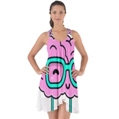 Brain Motivation Mental Activity Show Some Back Chiffon Dress by Modalart