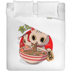 Ramen Cat Noodles Cute Japanes Duvet Cover Double Side (california King Size) by Modalart