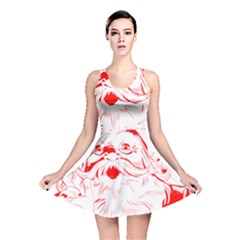 Santa Claus Red Christmas Reversible Skater Dress by Modalart