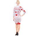 Santa Claus Red Christmas Quarter Sleeve Hood Bodycon Dress View2