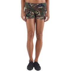 Camouflage Pattern Fabric Yoga Shorts by Bedest