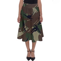 Camouflage Pattern Fabric Perfect Length Midi Skirt by Bedest