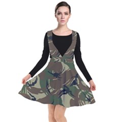 Camouflage Pattern Fabric Plunge Pinafore Dress by Bedest