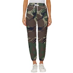 Camouflage Pattern Fabric Women s Cropped Drawstring Pants by Bedest