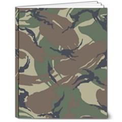 Camouflage Pattern Fabric 8  X 10  Hardcover Notebook by Bedest