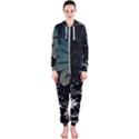 Flower Abstract Desenho Hooded Jumpsuit (Ladies) View1