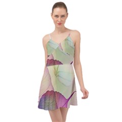 Leaf Desenho Micro Summer Time Chiffon Dress by Bedest