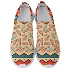 Ethnic-tribal-pattern-background Men s Slip On Sneakers by Apen