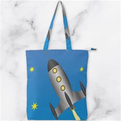 Rocket Spaceship Space Travel Nasa Double Zip Up Tote Bag by Ravend