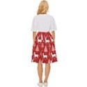 Christmas Tree Deer Pattern Red Classic Short Skirt View4