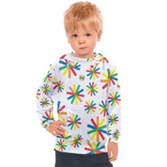 Celebrate Pattern Colorful Design Kids  Hooded Pullover by Ravend