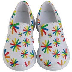 Celebrate Pattern Colorful Design Kids Lightweight Slip Ons by Ravend