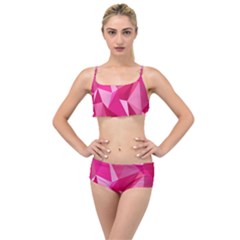 Pattern Halftone Geometric Layered Top Bikini Set by Ravend