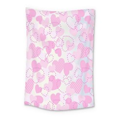 Valentine Background Hearts Bokeh Small Tapestry by Ravend