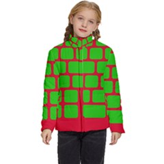 Keyboard Keys Computer Input Pc Kids  Puffer Bubble Jacket Coat by Ravend