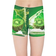 Kiwi Fruit Vitamins Healthy Cut Kids  Sports Shorts by Amaryn4rt