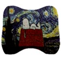 Cartoon Dog House Van Gogh Velour Head Support Cushion View1