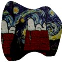 Cartoon Dog House Van Gogh Velour Head Support Cushion View3