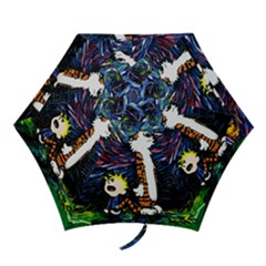 Cartoon Art Starry Night Van Gogh Mini Folding Umbrellas by Modalart