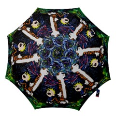 Cartoon Art Starry Night Van Gogh Hook Handle Umbrellas (small) by Modalart