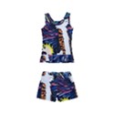 Cartoon Art Starry Night Van Gogh Kids  Boyleg Swimsuit View2