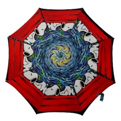 Dog House Vincent Van Gogh s Starry Night Parody Hook Handle Umbrellas (small) by Modalart