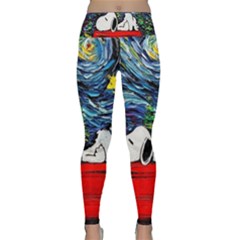 Dog House Vincent Van Gogh s Starry Night Parody Lightweight Velour Classic Yoga Leggings by Modalart