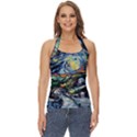 The Great Wall Nature Painting Starry Night Van Gogh Basic Halter Top View1