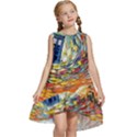 Tardis Starry Night Doctor Who Van Gogh Parody Kids  Frill Swing Dress View1