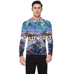 Hollywood Art Starry Night Van Gogh Men s Long Sleeve Rash Guard by Modalart