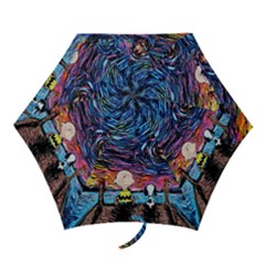 Cartoon Dog Vincent Van Gogh s Starry Night Parody Mini Folding Umbrellas by Modalart