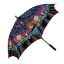 Cartoon Dog Vincent Van Gogh s Starry Night Parody Golf Umbrellas View2